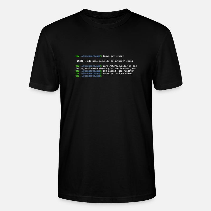 linux shell more security - T-shirt bio CRAFTER Stanley Stella Unisexe - noir