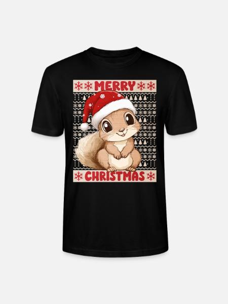 Écureuil Moche Noël Noël Doux Noël - T-shirt bio CRAFTER Stanley Stella Unisexe - noir