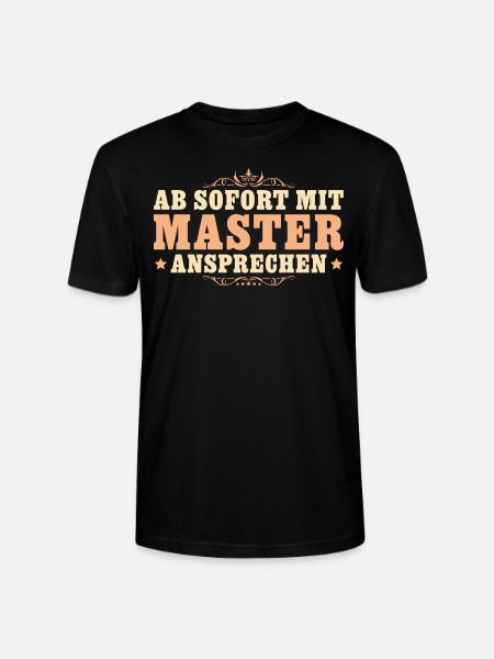 Master Abschluss Studium Mastertitel - Stanley/Stella Unisex Bio-T-Shirt CRAFTER - Schwarz
