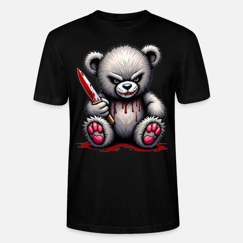 Horror Teddy - Stanley/Stella Unisex Bio-T-Shirt CRAFTER - Schwarz