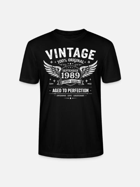 Born in September 1989 - Stanley/Stella CRAFTER Unisex Organic T-Shirt - black