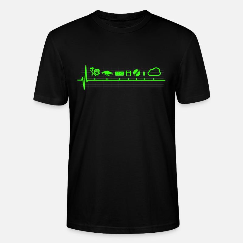 Datenträger Speicher Evolution Technologie Nerd - Stanley/Stella Unisex Bio-T-Shirt CRAFTER - Schwarz