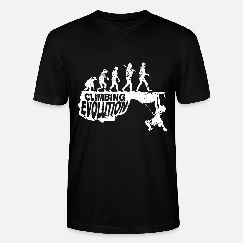 Kletternde Evolution - Stanley/Stella Unisex Bio-T-Shirt CRAFTER - Schwarz