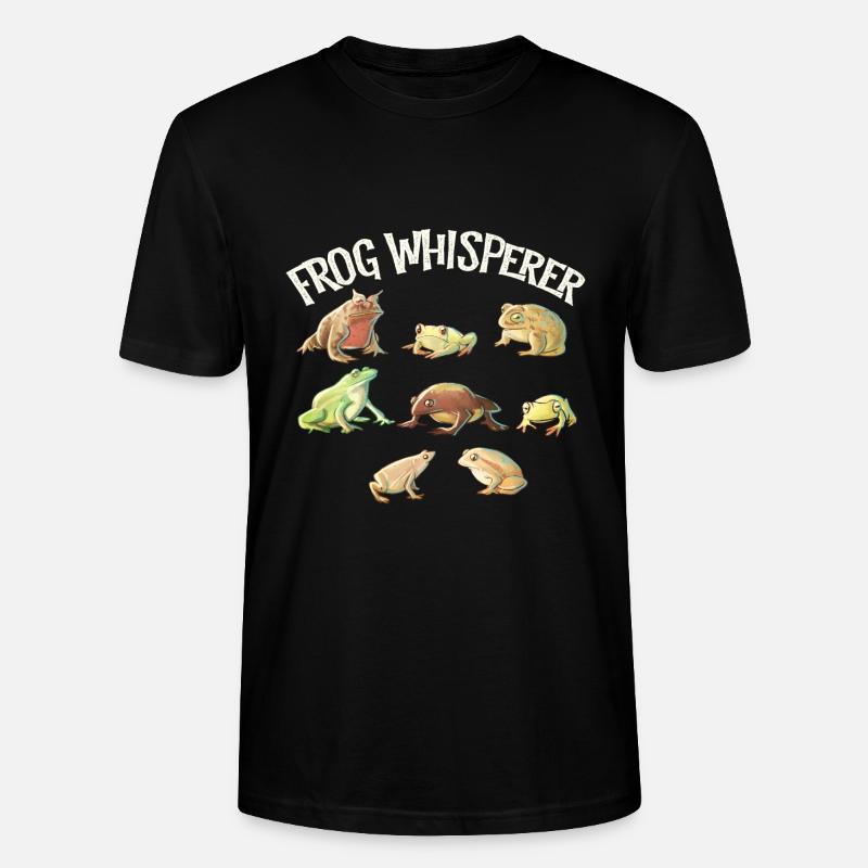 Frosch-Flüsterer, Tierfreund-Geschenk, lustiges Shirt, - Stanley/Stella Unisex Bio-T-Shirt CRAFTER - Schwarz