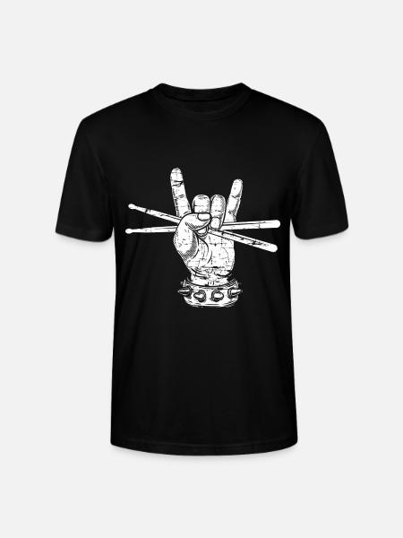 Drummer Drumsticks Batteries - T-shirt bio CRAFTER Stanley Stella Unisexe - noir