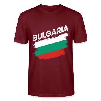 Bulgarie - T-shirt bio CRAFTER Stanley Stella Unisexe - bordeaux - Devant - Alina (178cm) & Michal (187cm)