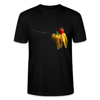 Italie Italien Cadeau Italien Italo Pâtes - T-shirt bio CRAFTER Stanley Stella Unisexe - noir - Devant - Alina (178cm) & Michal (187cm)