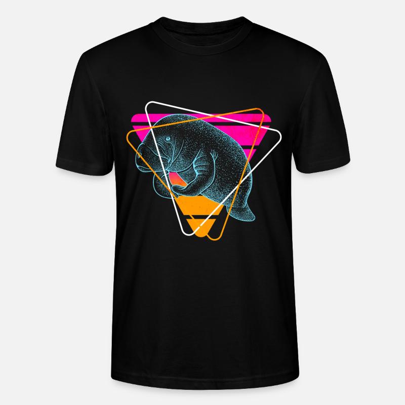 Vaporwave Manati - T-shirt bio CRAFTER Stanley Stella Unisexe - noir