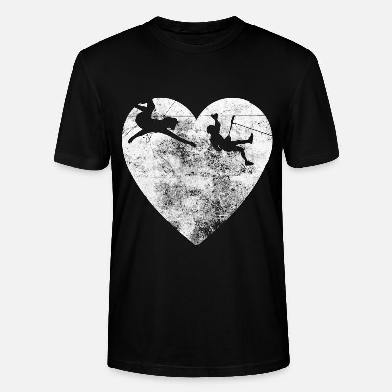 Herz - Klettern - - Stanley/Stella Unisex Bio-T-Shirt CRAFTER - Schwarz