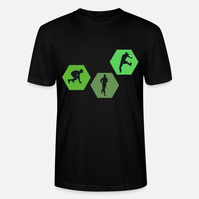 Trail Marathon Athlétisme Walker Athlète - T-shirt bio CRAFTER Stanley Stella Unisexe - noir