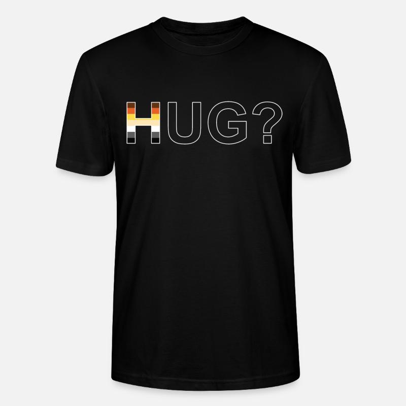 HUG blanc - T-shirt bio CRAFTER Stanley Stella Unisexe - noir