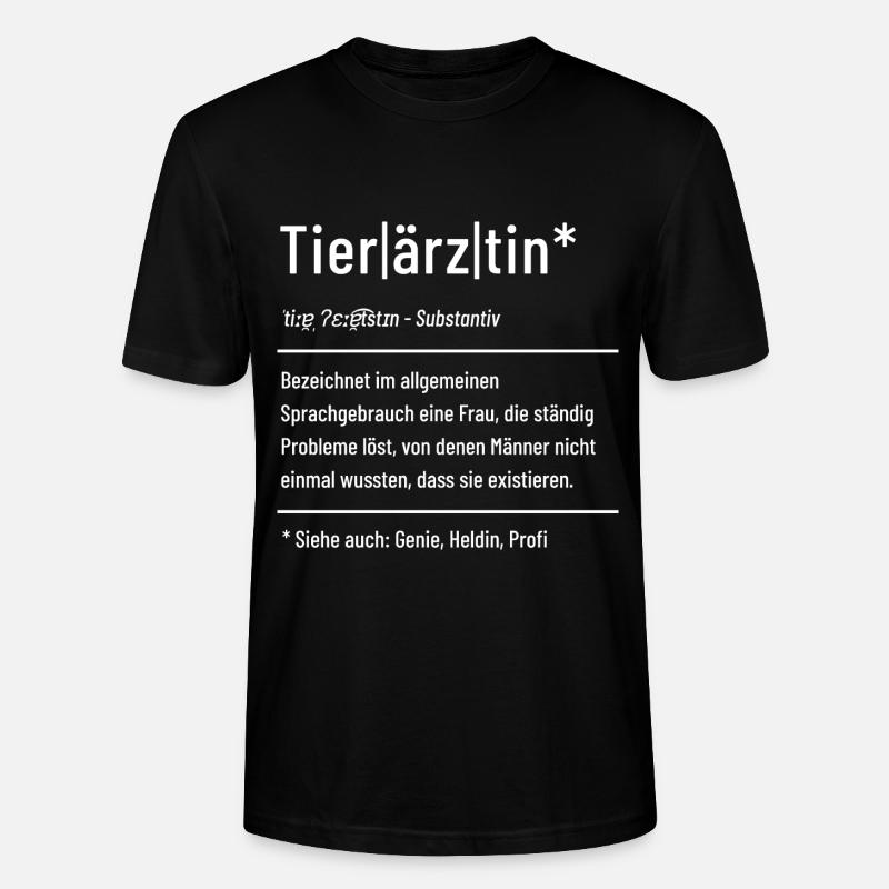 Tierärztin Definition - Stanley/Stella Unisex Bio-T-Shirt CRAFTER - Schwarz