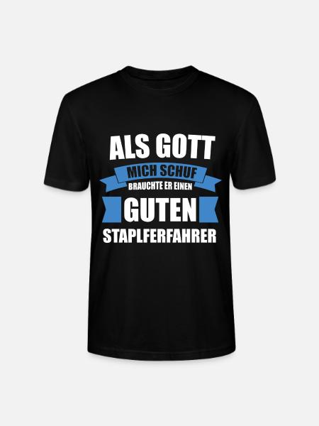 Stapler Staplerfahrer Geschenk - Stanley/Stella Unisex Bio-T-Shirt CRAFTER - Schwarz