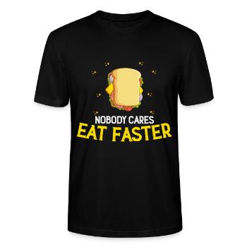 Quick Food Sandwich Food FastFood - Stanley/Stella CRAFTER Unisex Organic T-Shirt - black - Front - Alina (178cm) & Michal (187cm)