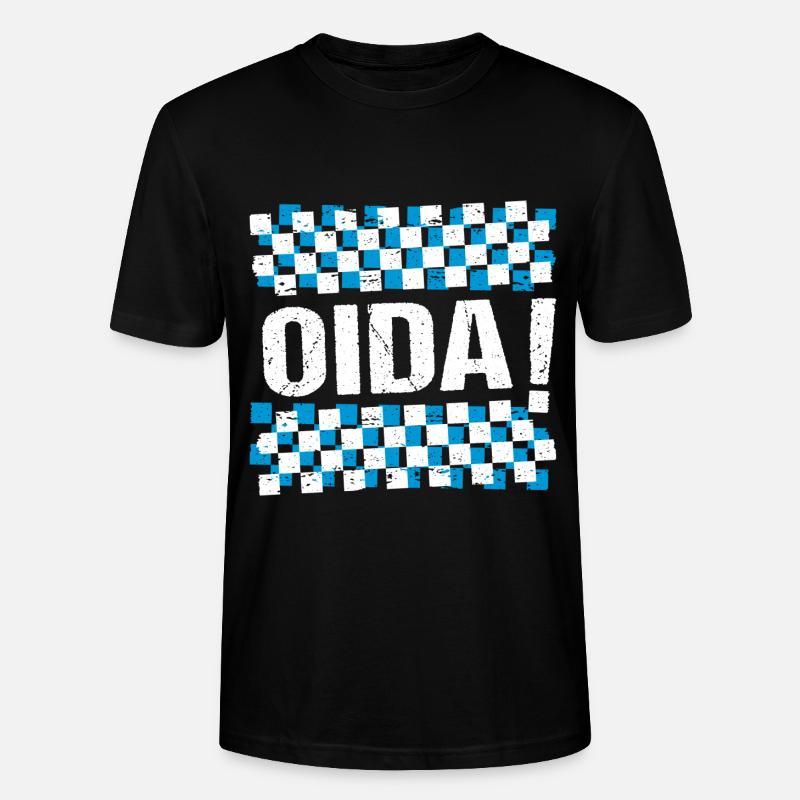 Oida Boarisch Bayern Oida! - Stanley/Stella Unisex Bio-T-Shirt CRAFTER - Schwarz