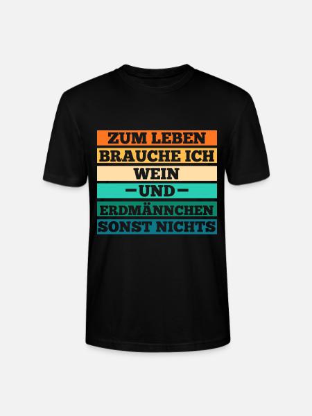 Wein Erdmännchen - Stanley/Stella Unisex Bio-T-Shirt CRAFTER - Schwarz