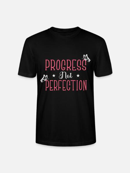 Progress instead of perfection Self-love - Stanley/Stella CRAFTER Unisex Organic T-Shirt - black