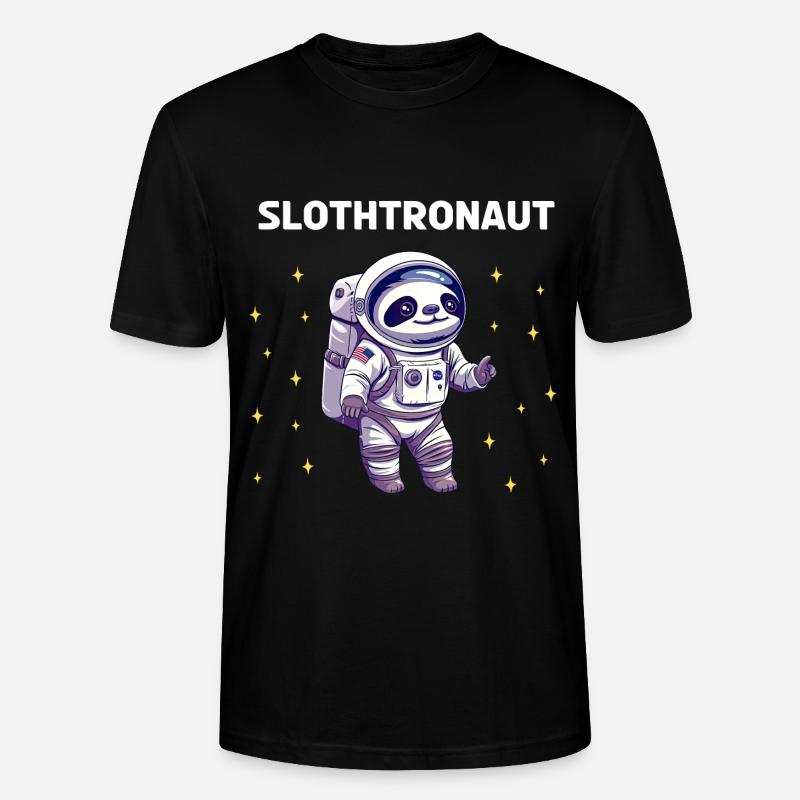 Slothtronaut - Astronautendesign - Stanley/Stella Unisex Bio-T-Shirt CRAFTER - Schwarz