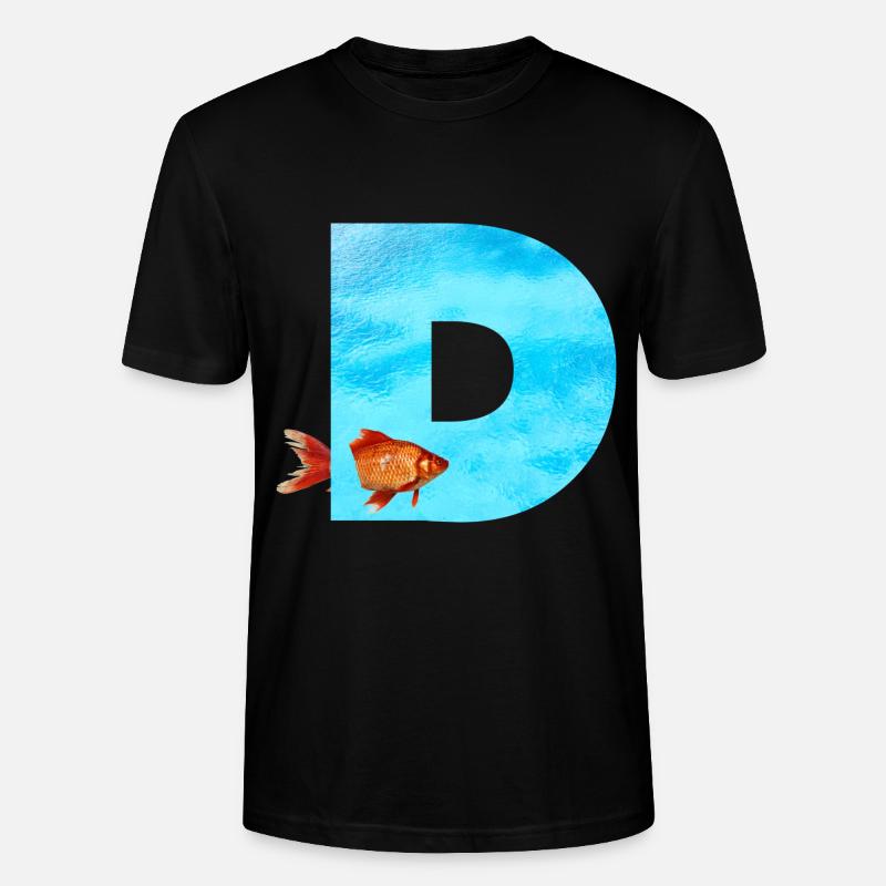 poisson rouge d - T-shirt bio CRAFTER Stanley Stella Unisexe - noir