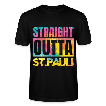 St Pauli Hamburg Heimat Stolz Geschenk - Stanley/Stella Unisex Bio-T-Shirt CRAFTER - Schwarz - Vorne - Alina (178cm) & Michal (187cm)