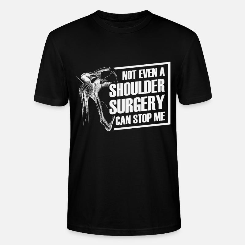 Shoulder Surgery Replacement Shoulder - Stanley/Stella CRAFTER Unisex Organic T-Shirt - black