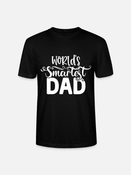 World's Smartest Dad - Stanley/Stella CRAFTER Unisex Organic T-Shirt - black