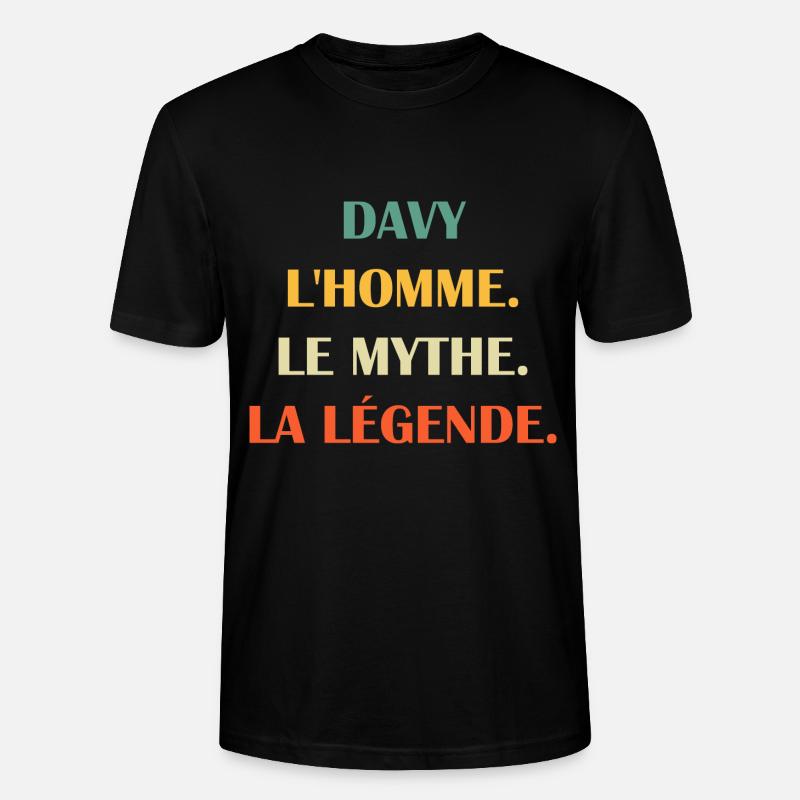davy - T-shirt bio CRAFTER Stanley Stella Unisexe - noir