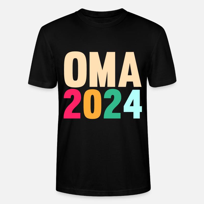 Werdende Oma 2024 - Stanley/Stella Unisex Bio-T-Shirt CRAFTER - Schwarz