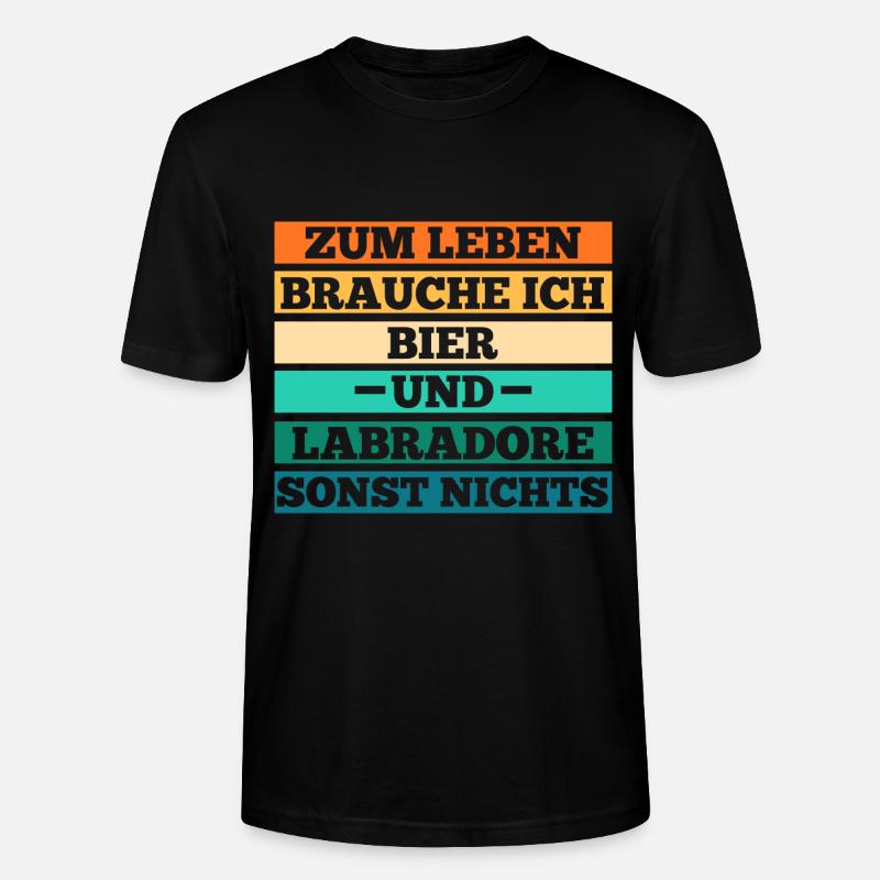 Bier Hund Labrador - Stanley/Stella Unisex Bio-T-Shirt CRAFTER - Schwarz