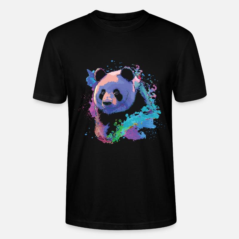 Panda - Stanley/Stella Unisex Bio-T-Shirt CRAFTER - Schwarz