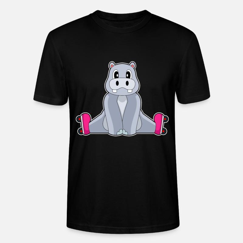 Nilpferd Inline skating Rollschuhe - Stanley/Stella Unisex Bio-T-Shirt CRAFTER - Schwarz