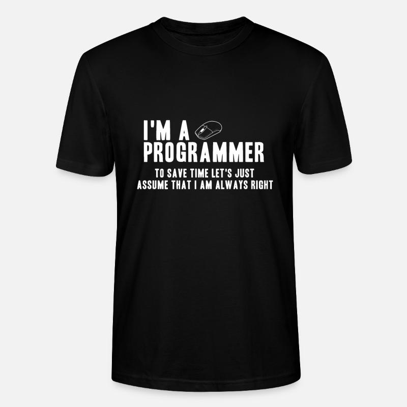 Programmierer haben immer recht - Stanley/Stella Unisex Bio-T-Shirt CRAFTER - Schwarz