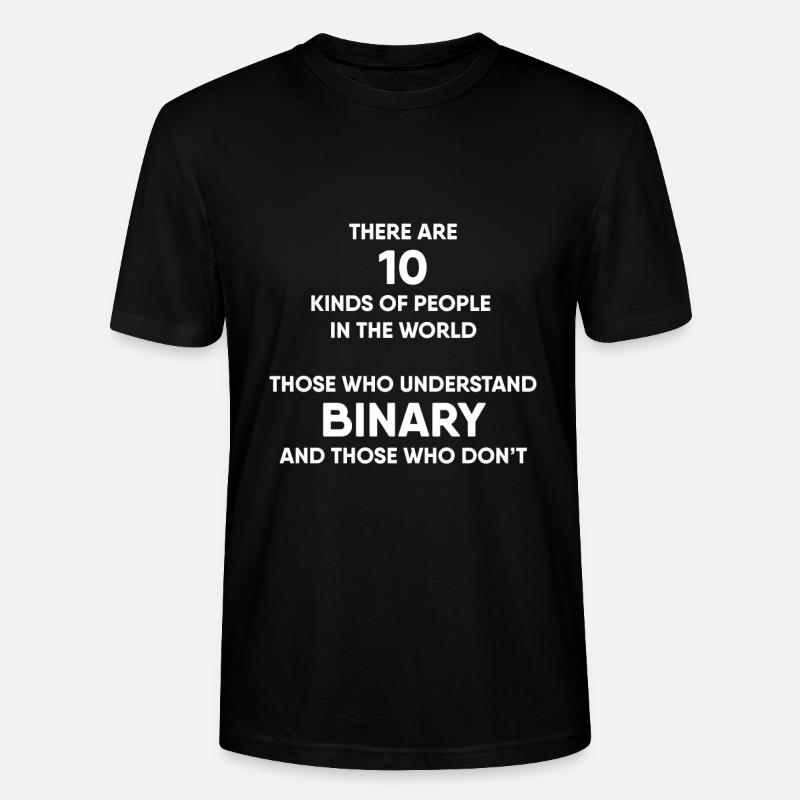 Informatique - système binaire - T-shirt bio CRAFTER Stanley Stella Unisexe - noir