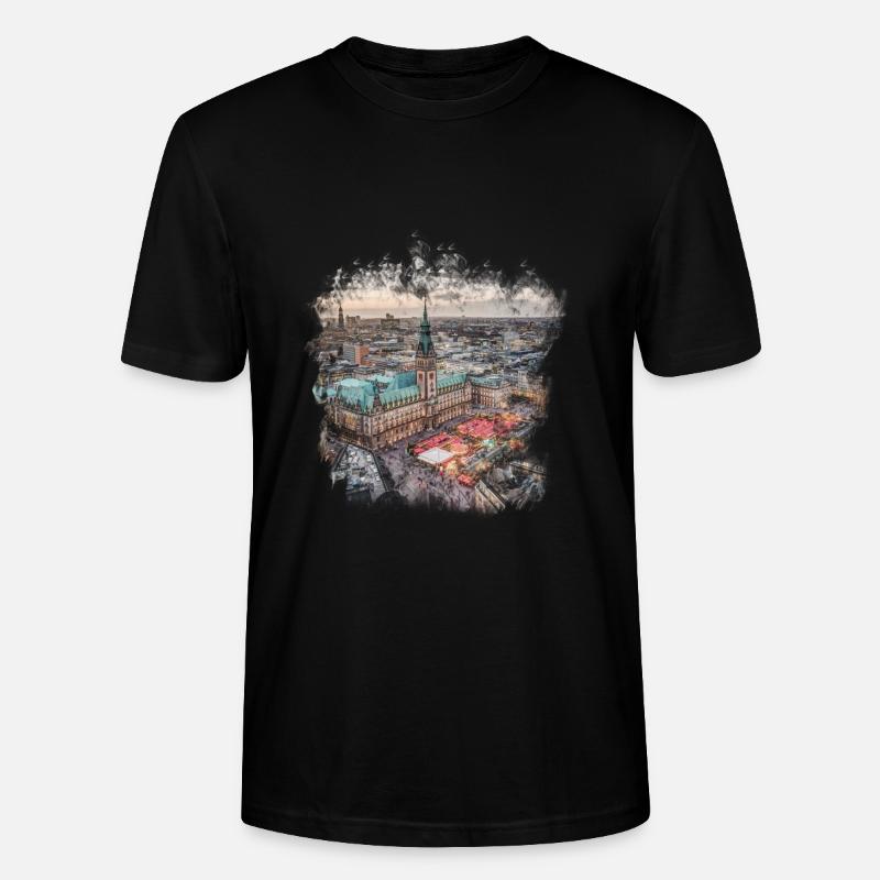 Hamburg - Stanley/Stella Unisex Bio-T-Shirt CRAFTER - Schwarz