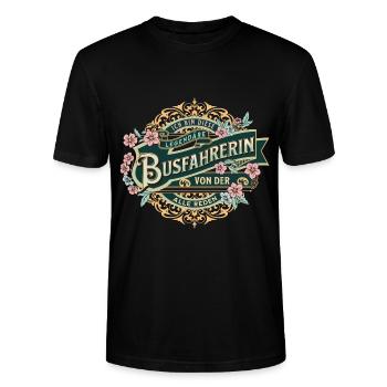 Bus driver I am this legendary bus driver - Stanley/Stella CRAFTER Unisex Organic T-Shirt - black - Front - Alina (178cm) & Michal (187cm)