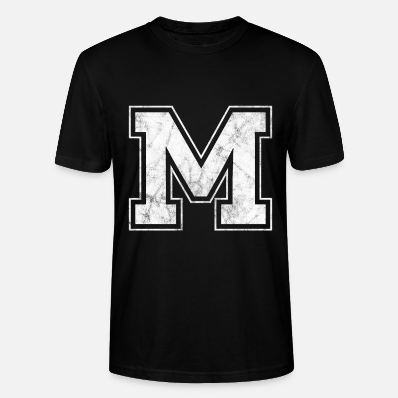 Buchstabe M - Stanley/Stella Unisex Bio-T-Shirt CRAFTER - Schwarz