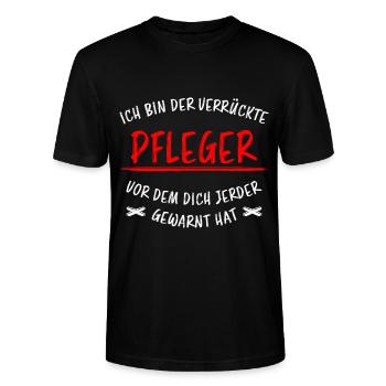 Pfleger Lustiger Spruch Altenpfleger Job Geschenk - Stanley/Stella Unisex Bio-T-Shirt CRAFTER - Schwarz - Vorne - Alina (178cm) & Michal (187cm)