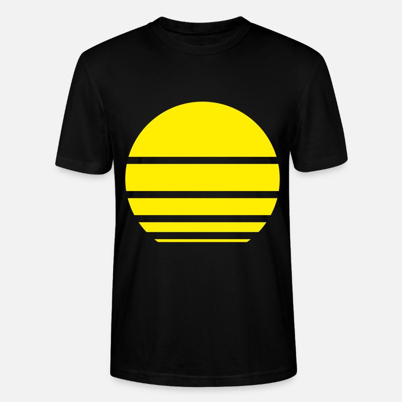 Pattern frame sun - Stanley/Stella CRAFTER Unisex Organic T-Shirt - black