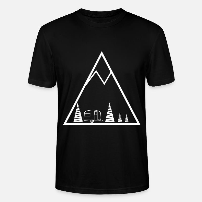 Triangle - Camping Caravane - - T-shirt bio CRAFTER Stanley Stella Unisexe - noir