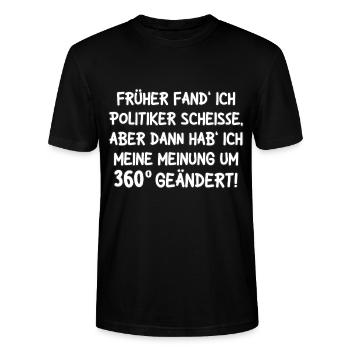 Um 360 Grad - Stanley/Stella Unisex Bio-T-Shirt CRAFTER - Schwarz - Vorne - Alina (178cm) & Michal (187cm)