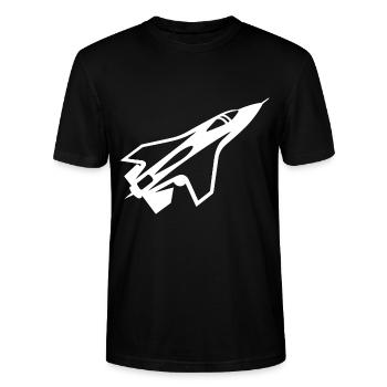 Avion de chasse - T-shirt bio CRAFTER Stanley Stella Unisexe - noir - Devant - Alina (178cm) & Michal (187cm)