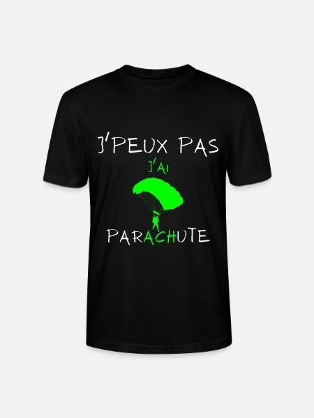j'peux pas j'ai parachute - T-shirt bio CRAFTER Stanley Stella Unisexe - noir