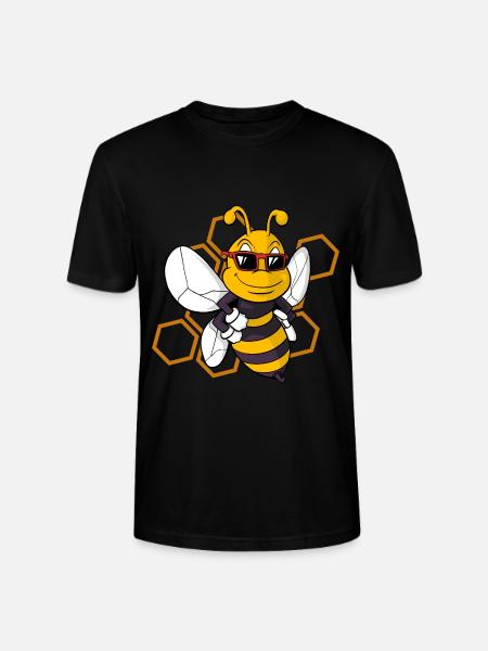 Cute bee wasp bumblebee - Stanley/Stella CRAFTER Unisex Organic T-Shirt - black