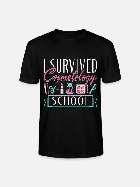Cosmetologist I Survived - Stanley/Stella Unisex Bio-T-Shirt CRAFTER - Schwarz