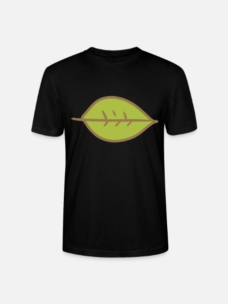 Leaf Green Shape Nature - Stanley/Stella CRAFTER Unisex Organic T-Shirt - black