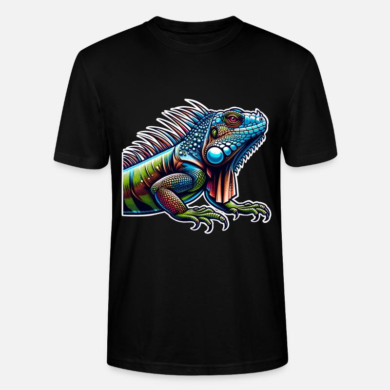 Leguan - Stanley/Stella Unisex Bio-T-Shirt CRAFTER - Schwarz