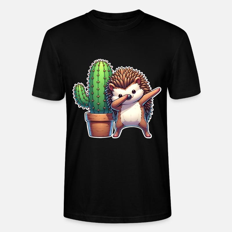 Cactus hérisson - T-shirt bio CRAFTER Stanley Stella Unisexe - noir