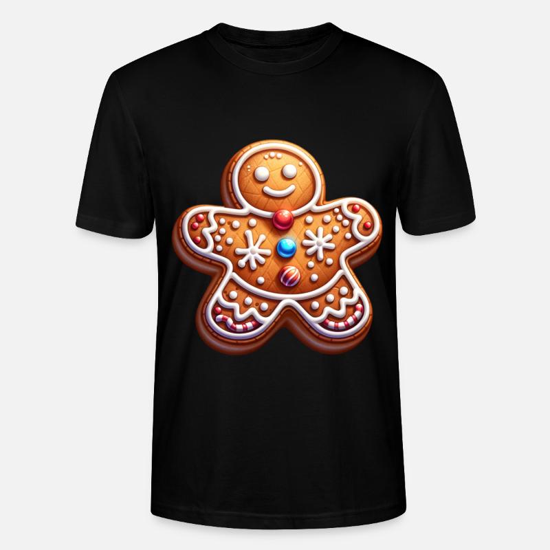 Lebkuchen Plätzchen Backen Advent - Stanley/Stella Unisex Bio-T-Shirt CRAFTER - Schwarz