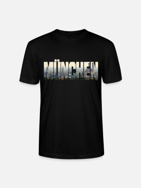 München Panorama - Stanley/Stella Unisex Bio-T-Shirt CRAFTER - Schwarz