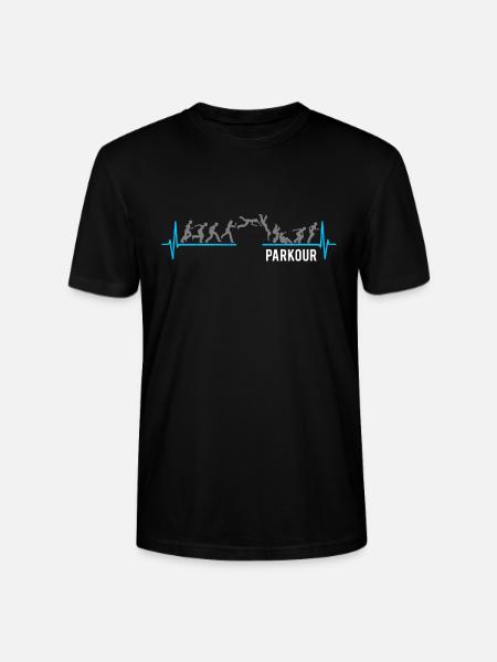 Parkour freerunning heartbeat - Stanley/Stella CRAFTER Unisex Organic T-Shirt - black